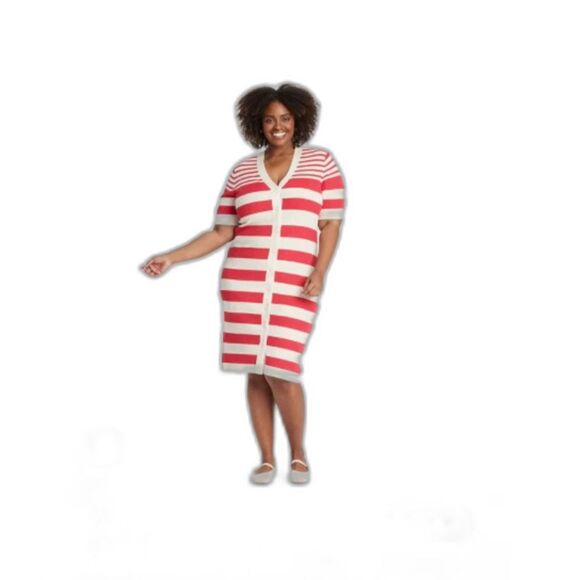 Women's Ava & Viv Short Sleeves Sweater Dress Size 3X - Picture 1 of 6